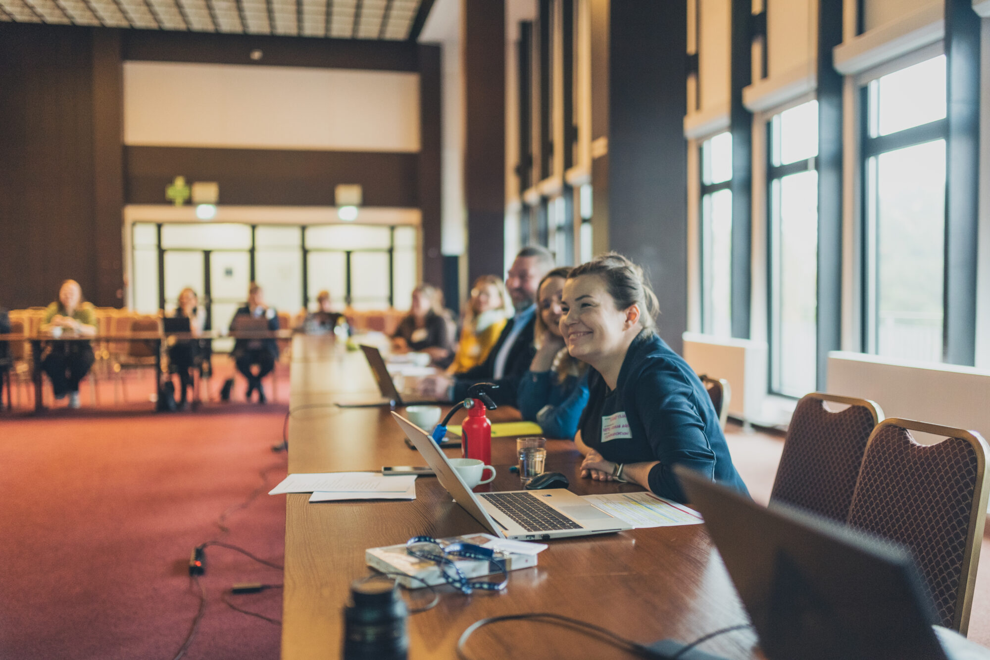 Participants of the AIMused project meeting at the National Marine Fisheries Research Institute in Gdynia, discussing accessibility in tourism.